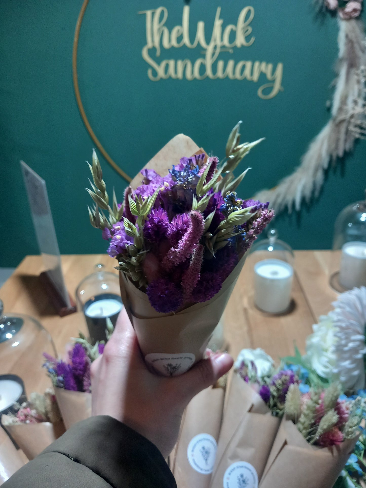 Mini Violet Dried Flower Bouquet