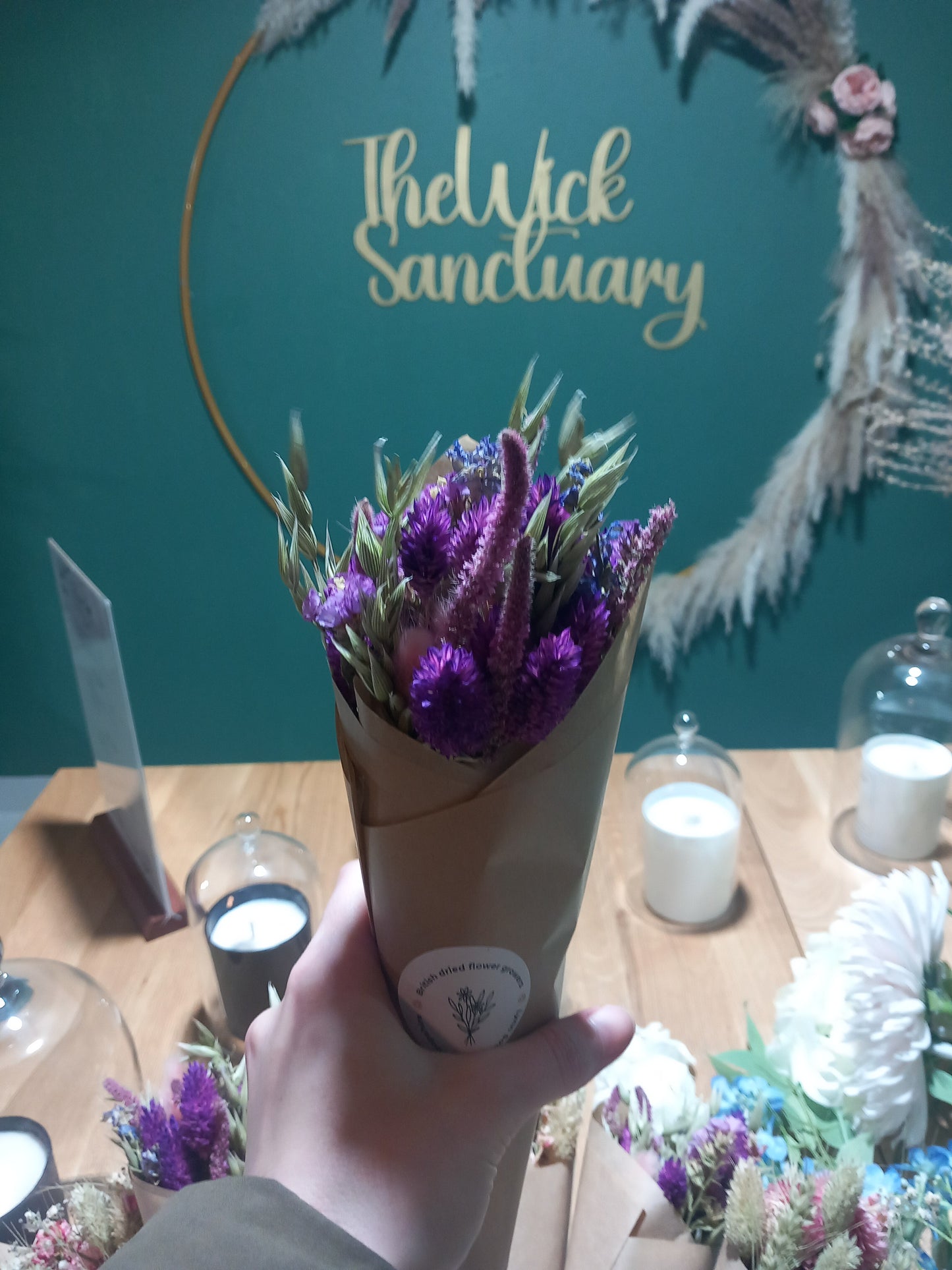 Mini Violet Dried Flower Bouquet