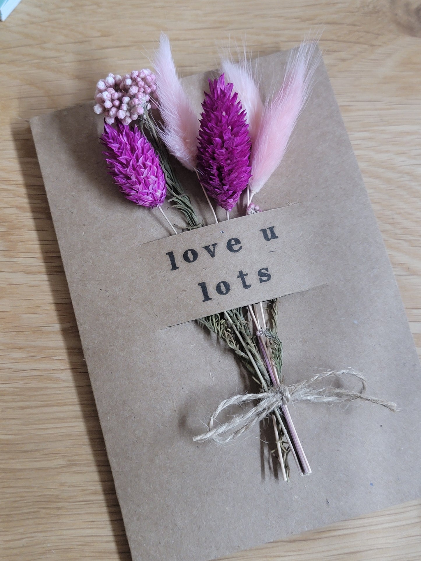 Handmade Celebration Cards with Dried Flowers