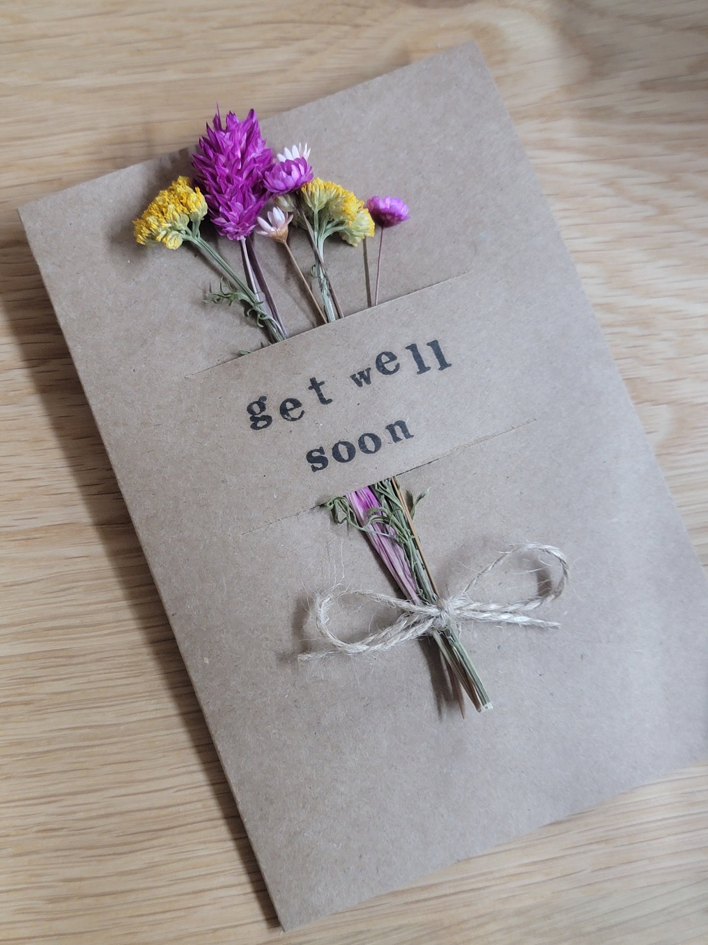 Handmade Celebration Cards with Dried Flowers