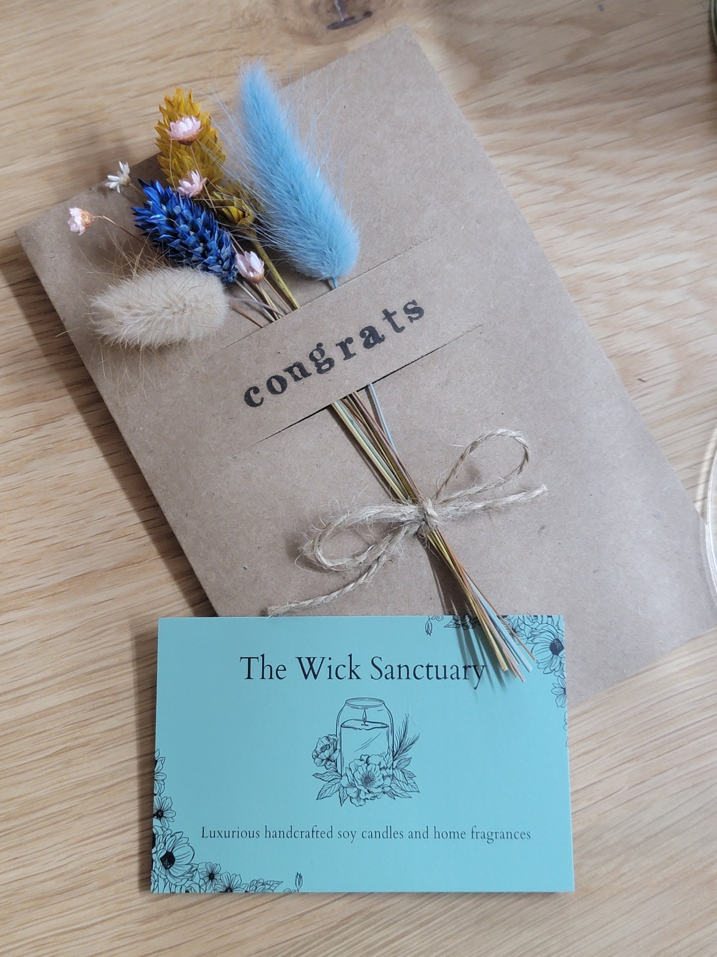 Handmade Celebration Cards with Dried Flowers