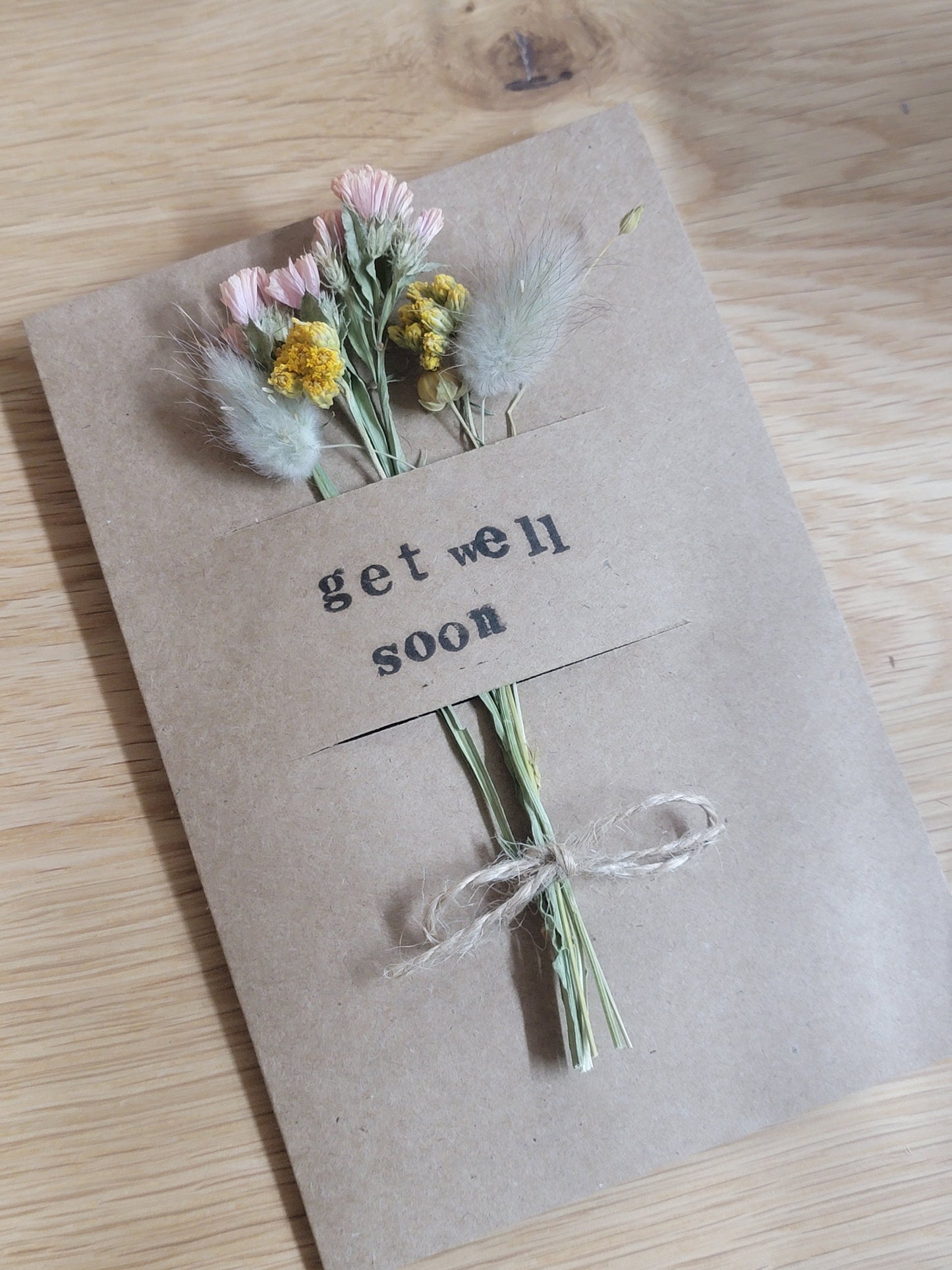 Handmade Celebration Cards with Dried Flowers