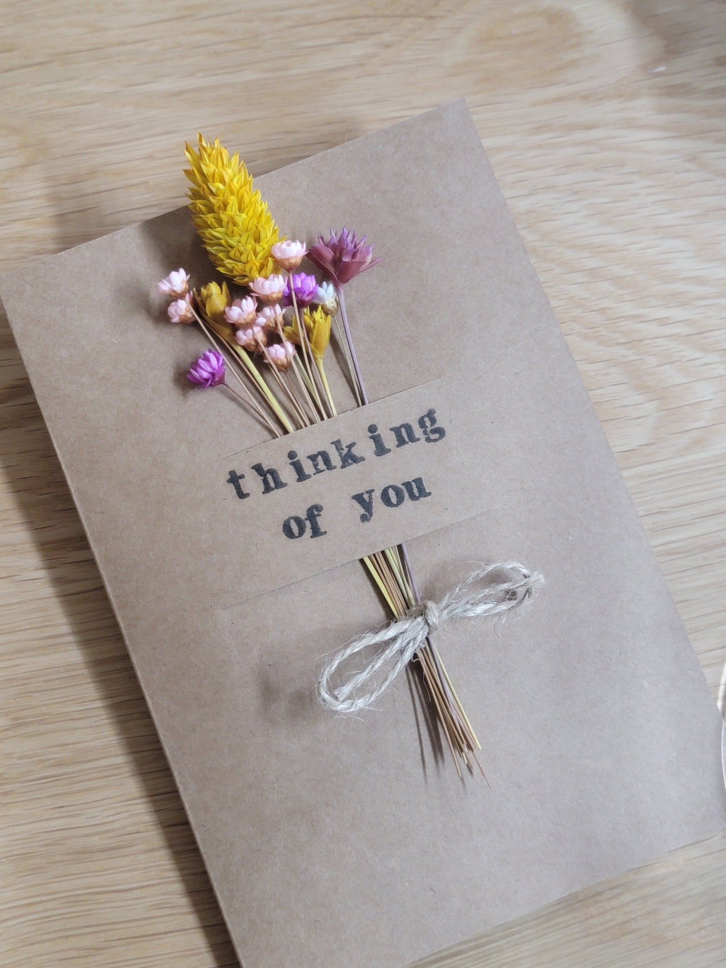 Handmade Celebration Cards with Dried Flowers