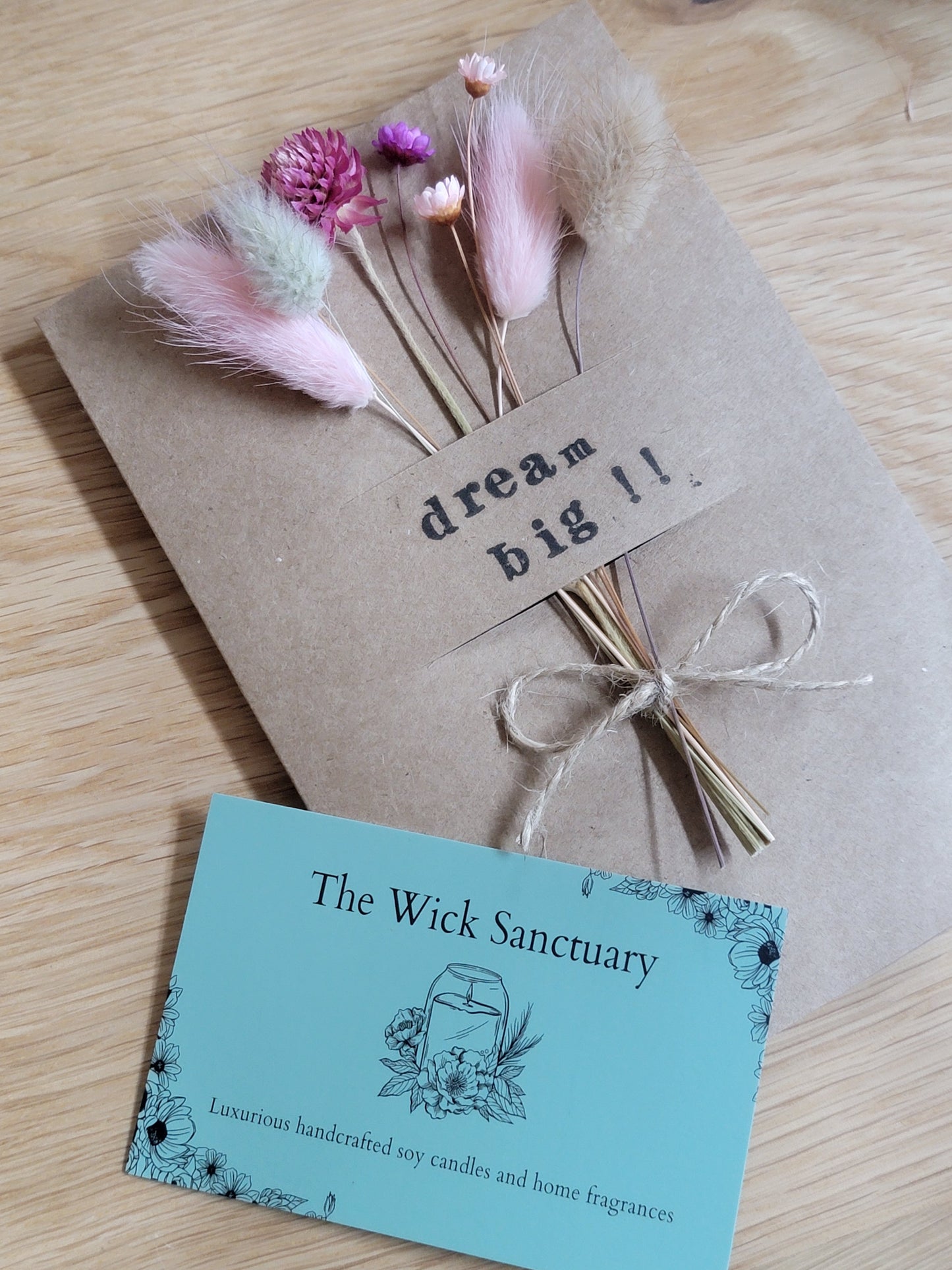 Handmade Celebration Cards with Dried Flowers