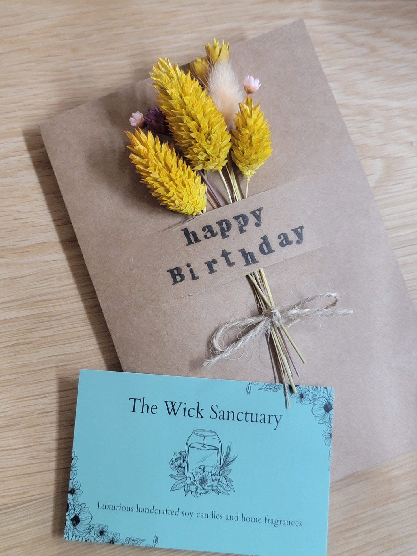 Handmade Celebration Cards with Dried Flowers