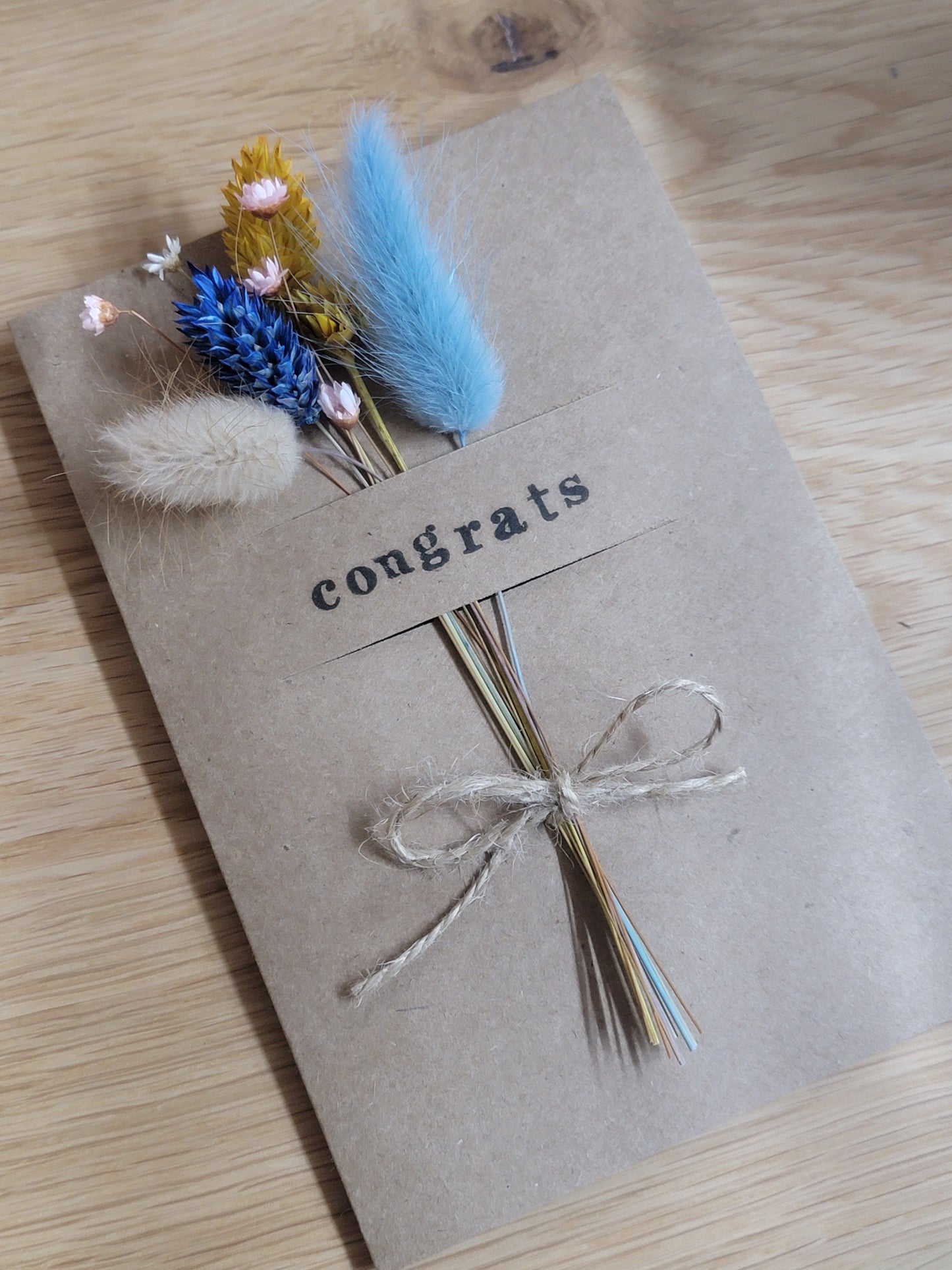Handmade Celebration Cards with Dried Flowers