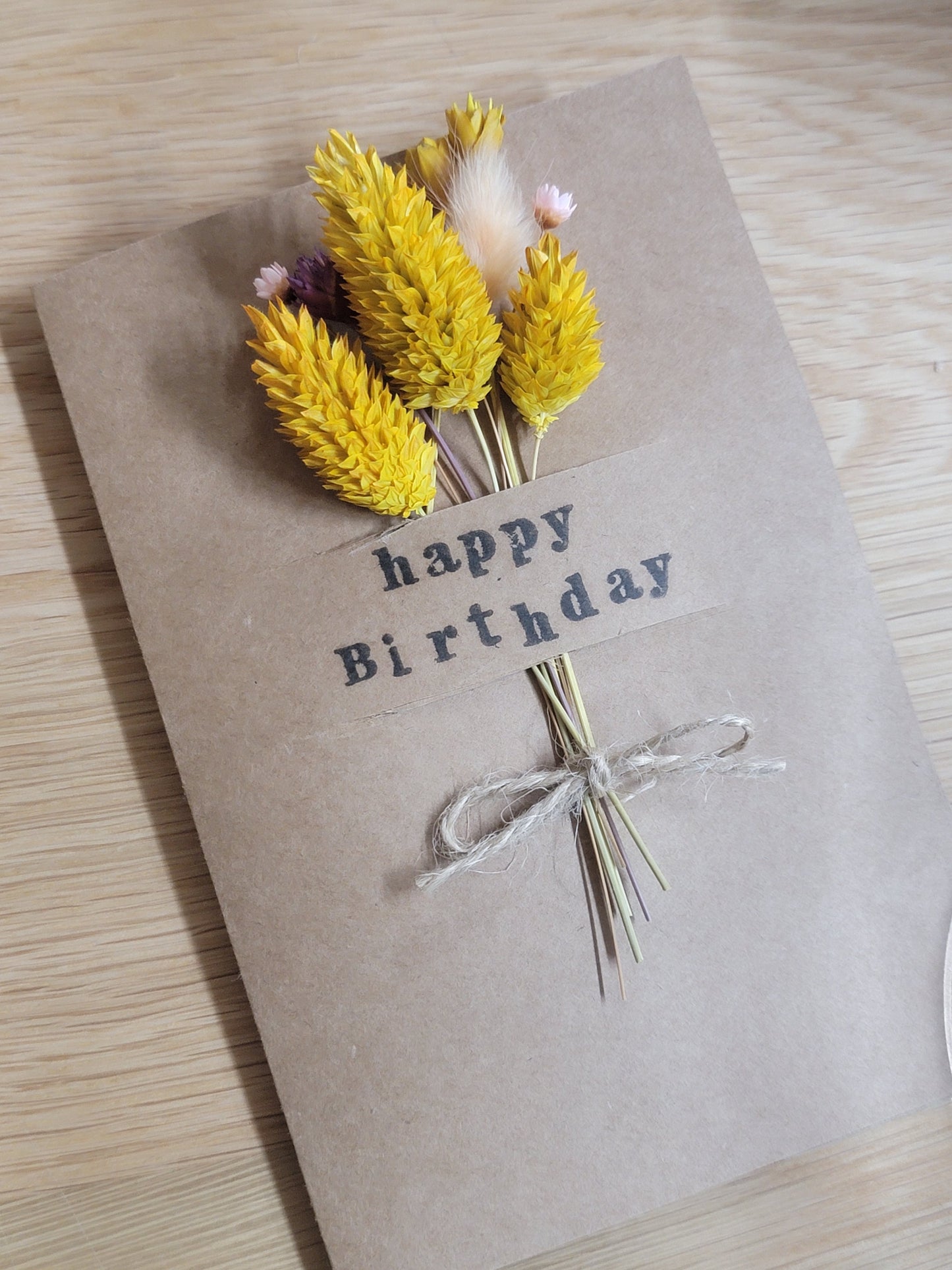 Handmade Celebration Cards with Dried Flowers