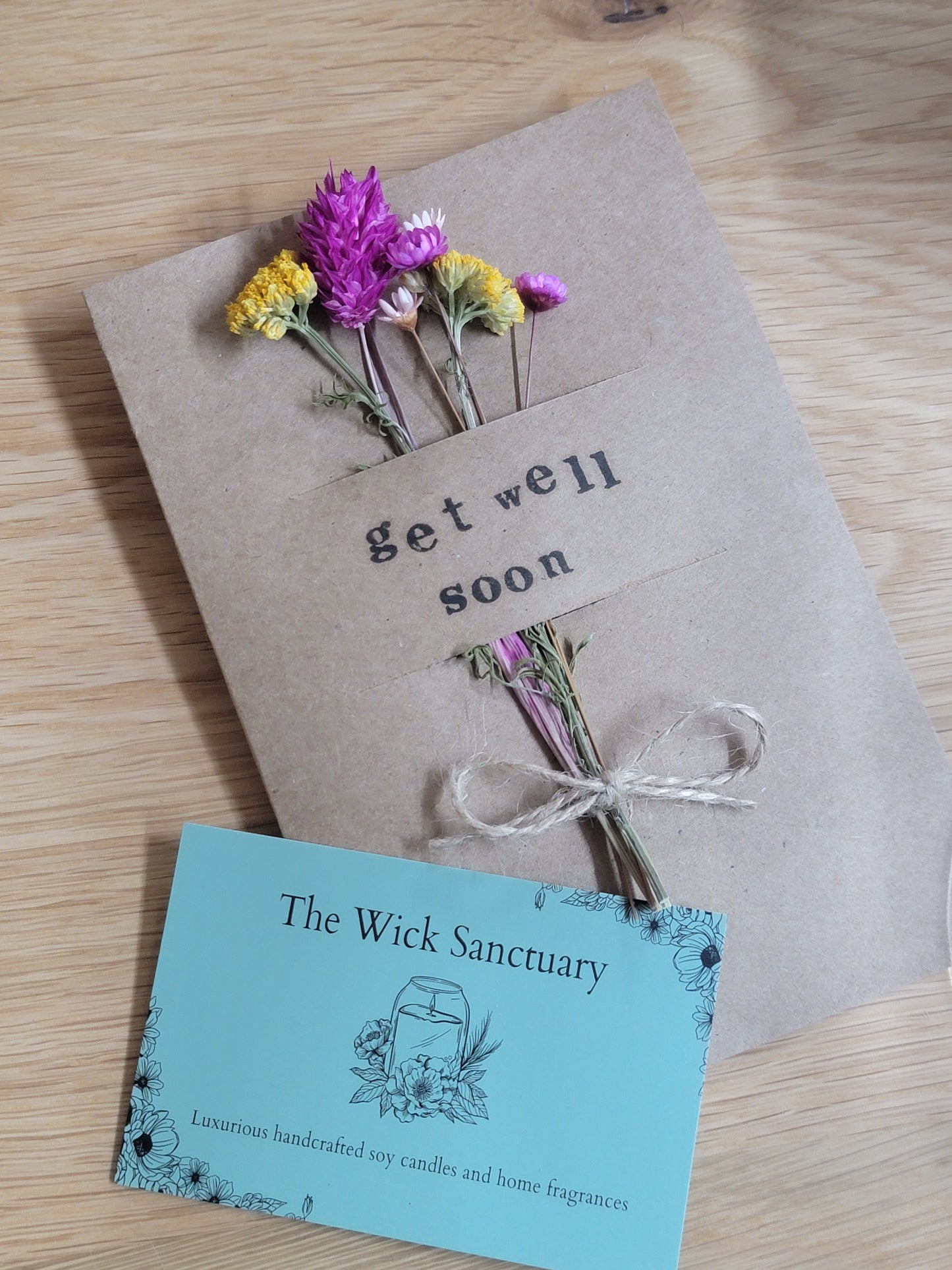 Handmade Celebration Cards with Dried Flowers
