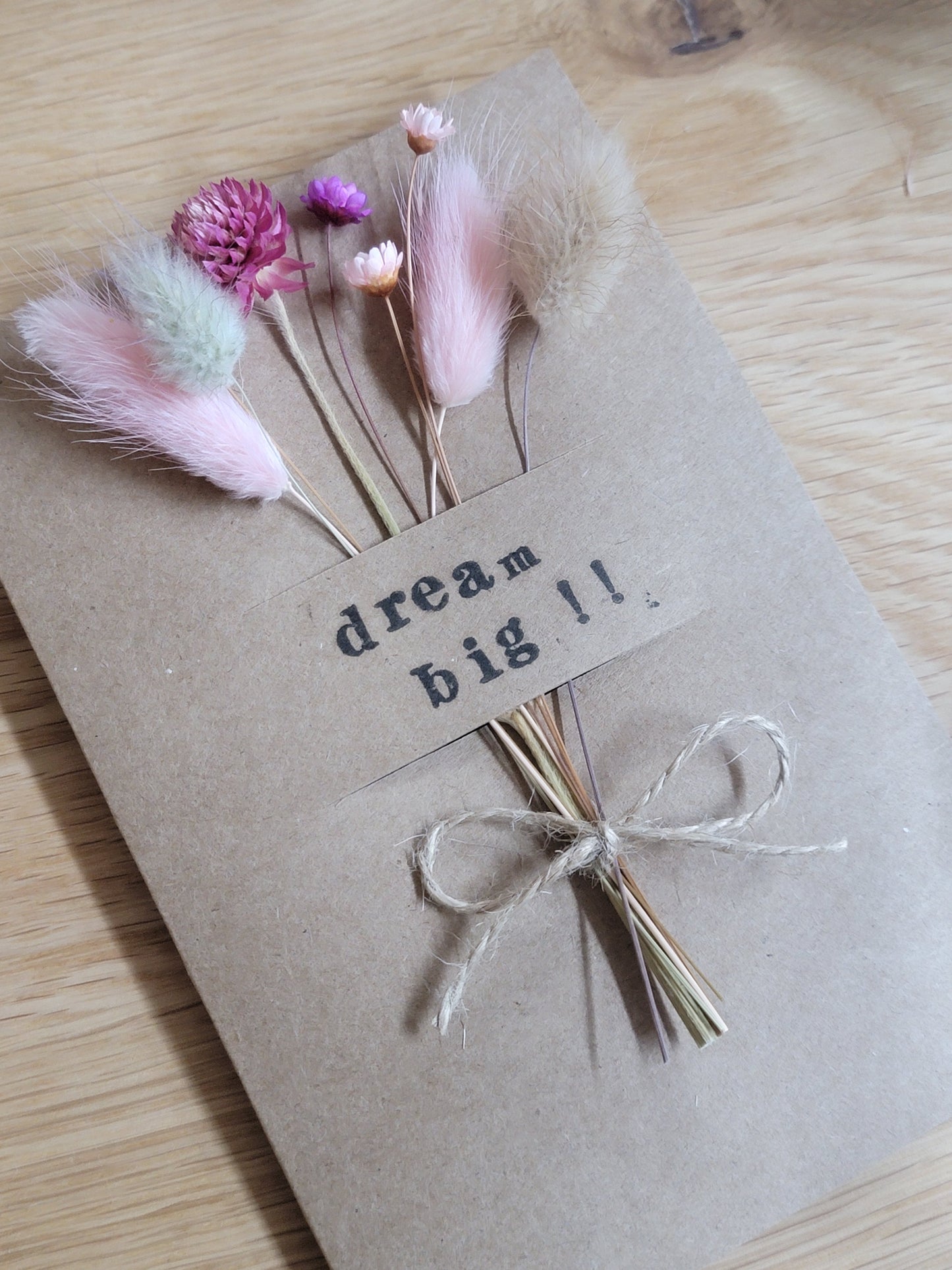 Handmade Celebration Cards with Dried Flowers